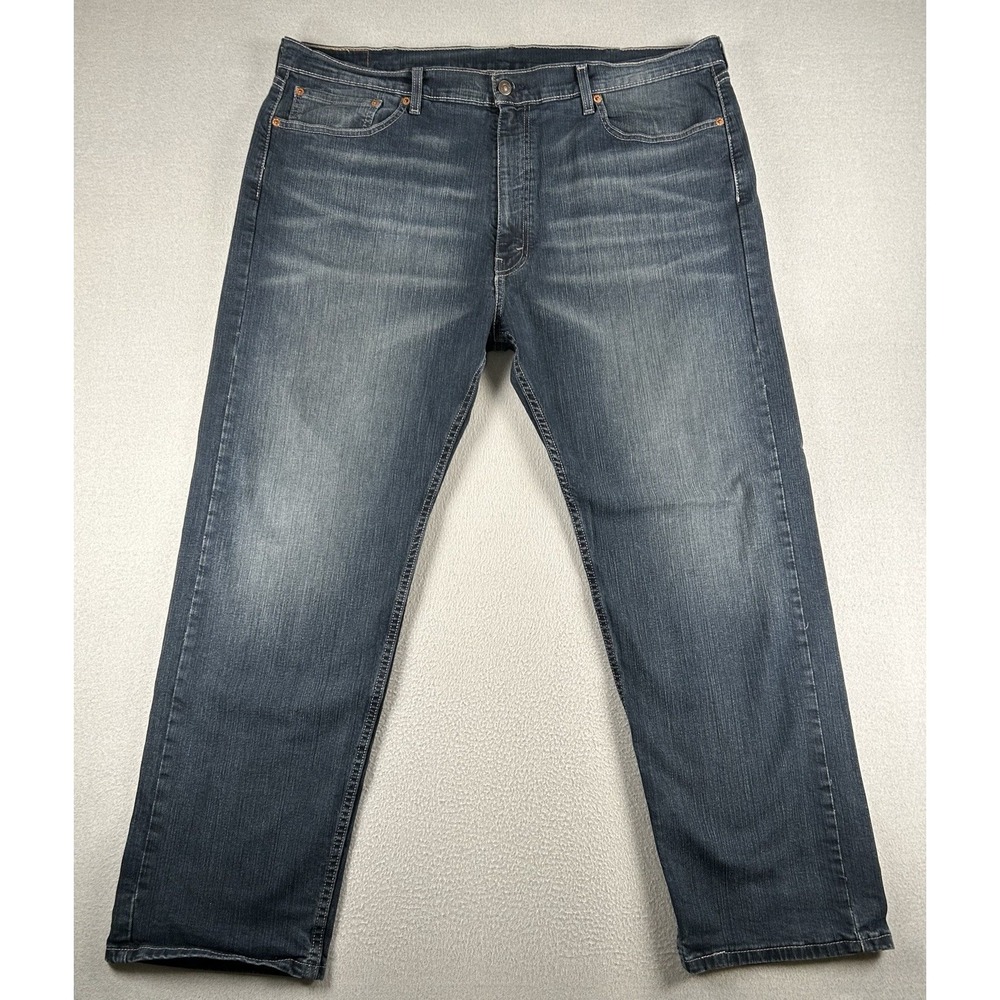 Levis 505 Jeans Mens 42x29 Blue Waterless Denim Straight Fit Classic Stretch